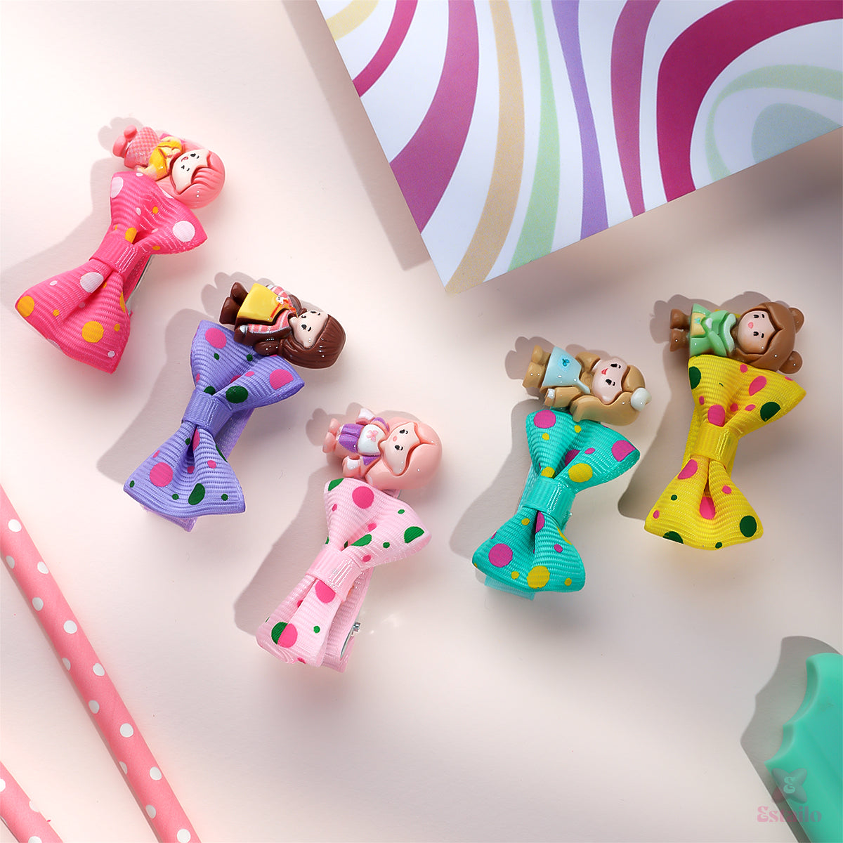 Mini Doll Hair Clips (pack of 5)