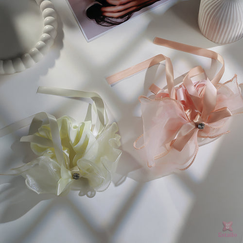 Bow Bloom Hair Scrunchies (pack of 1)