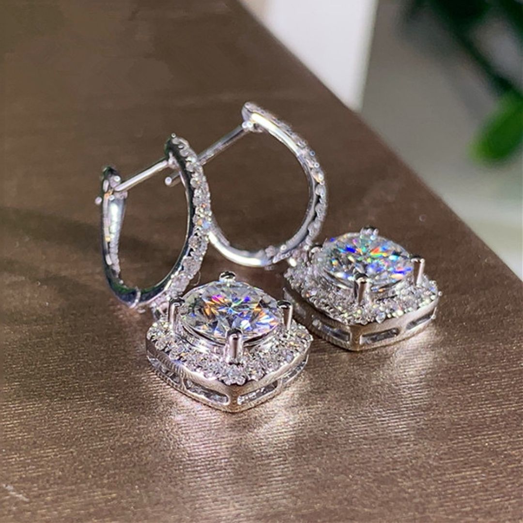 Royal Square Drops Earrings