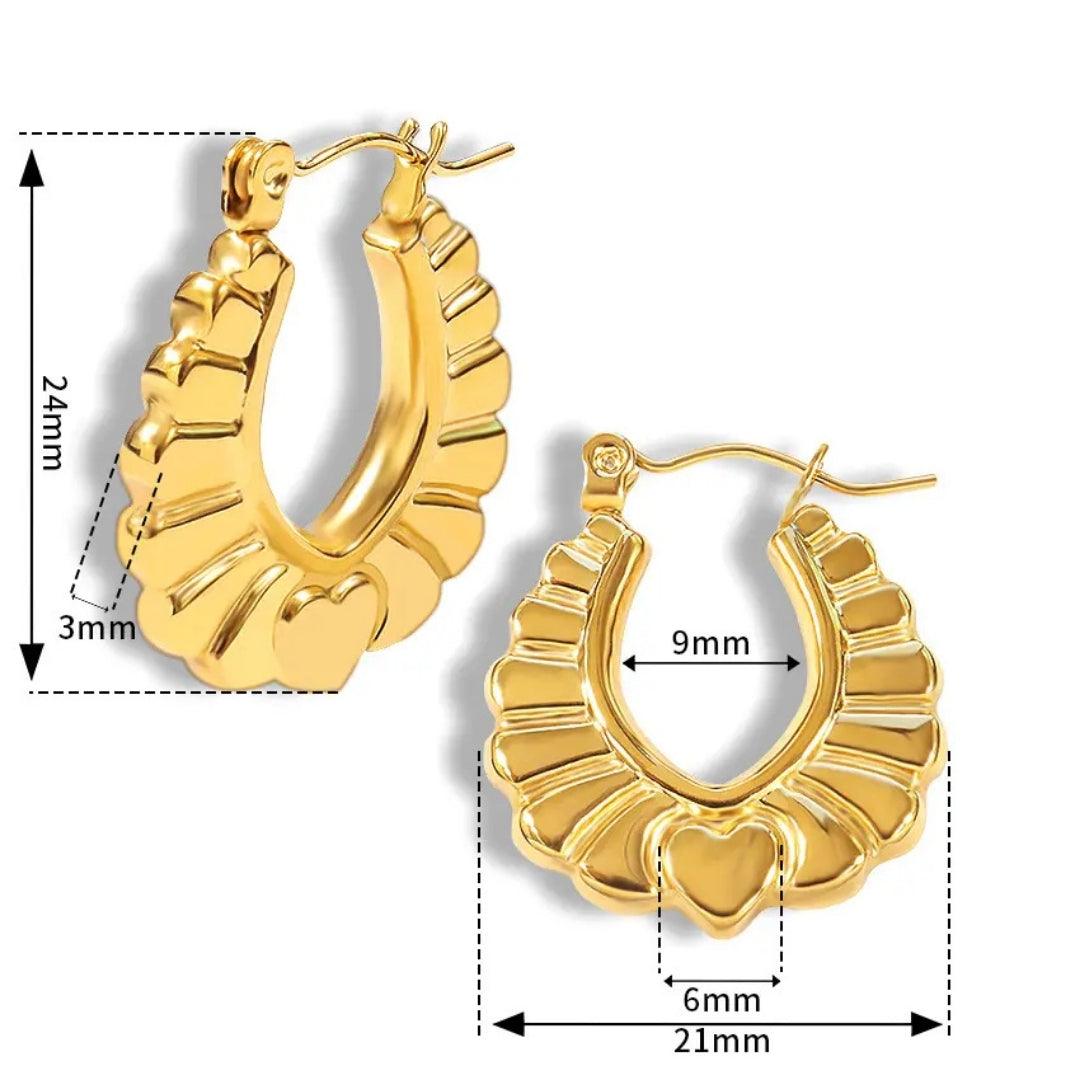 Celestial Glory Gloom Hoops Earrings