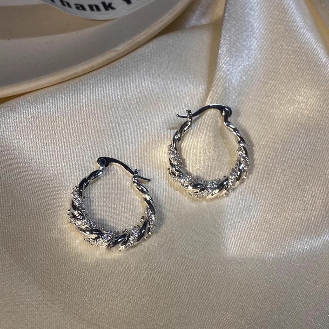 Metro Twist Hoops Earrings