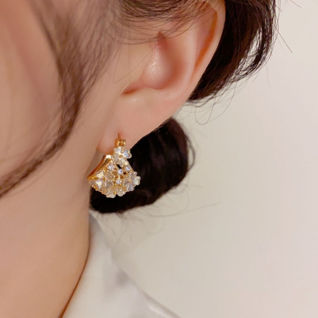 Moonlit Magnolia Hoop Earrings