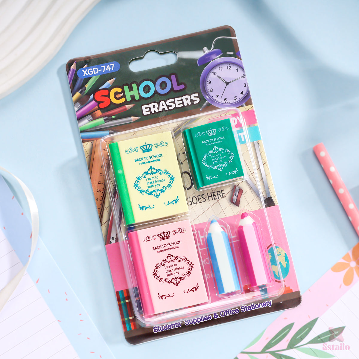 Back to School Eraser Set