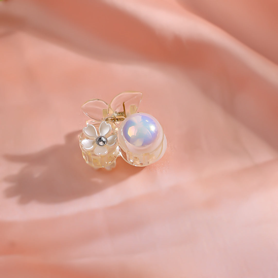 Pinteresty Flower Pearl Mini Hair Claw