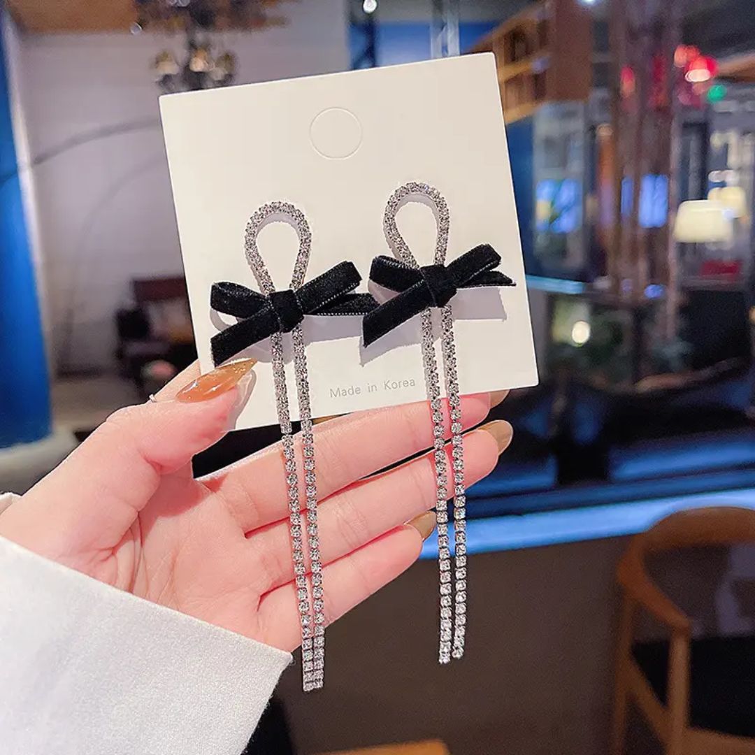 Bling Blogger bow Chain Earring