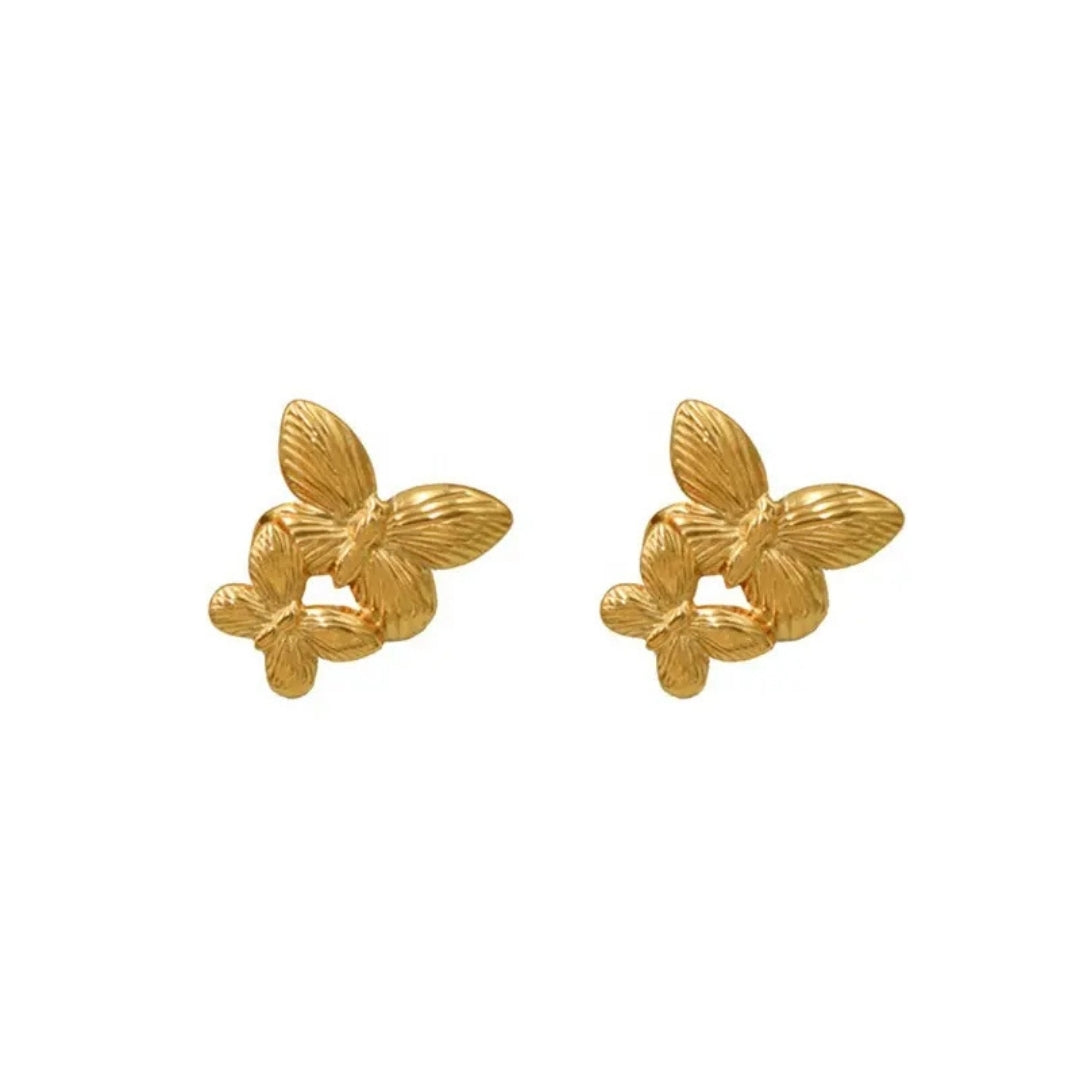 Golden Butterfly Earrings