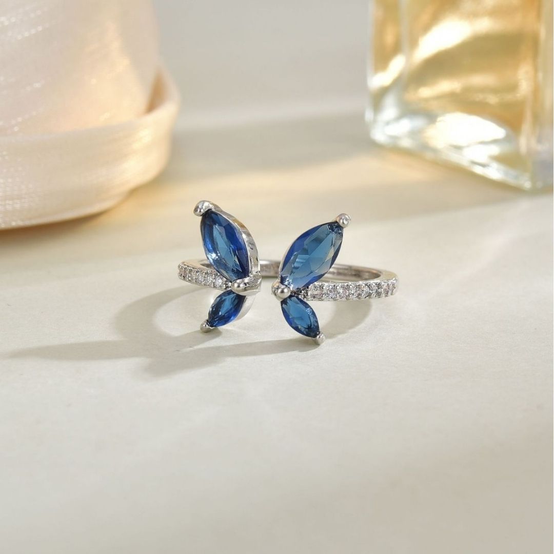 Royal Blue Butterfly Ring