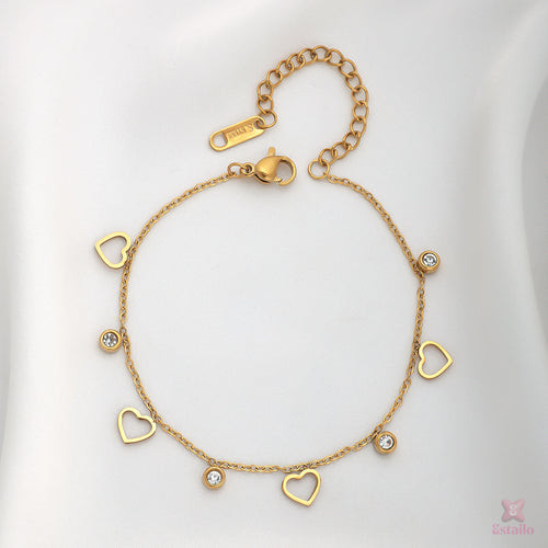 Heart & Gem Aura Bracelet