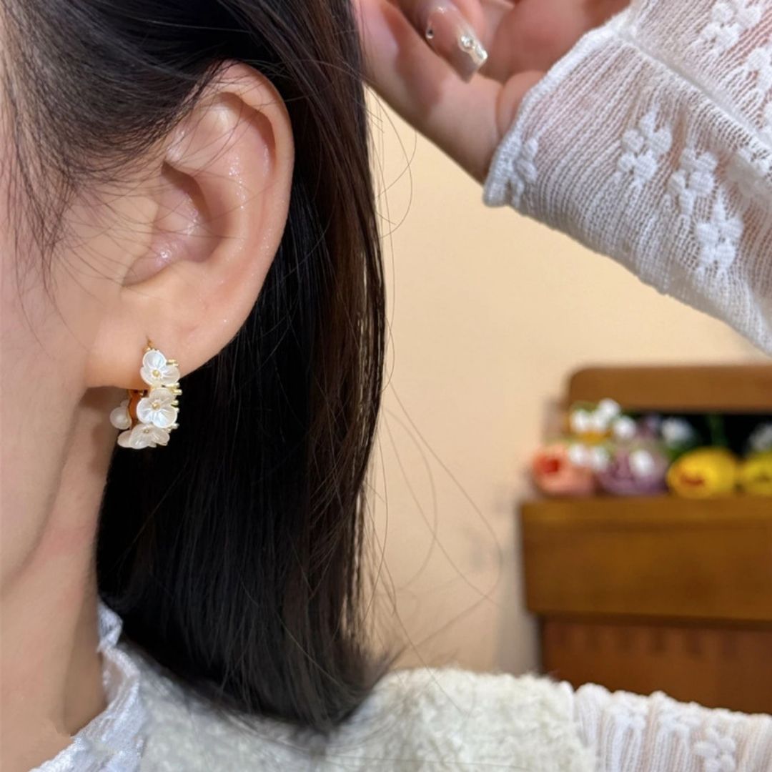 Stardust Flora Huggies Earrings