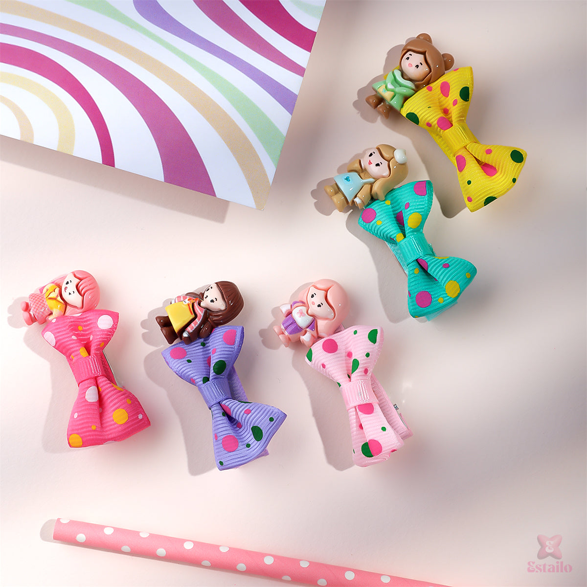 Mini Doll Hair Clips (pack of 5)