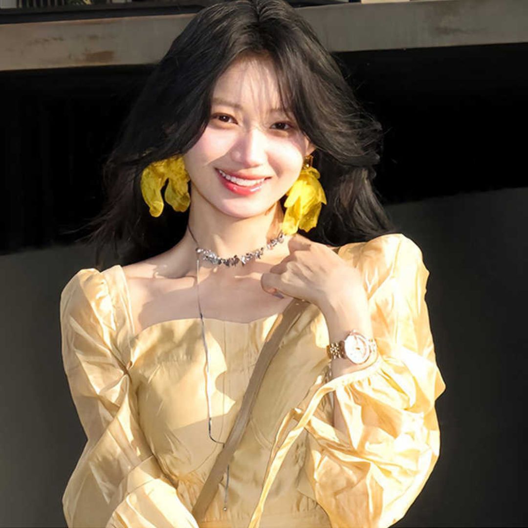 Canary Floral Statement Earrings