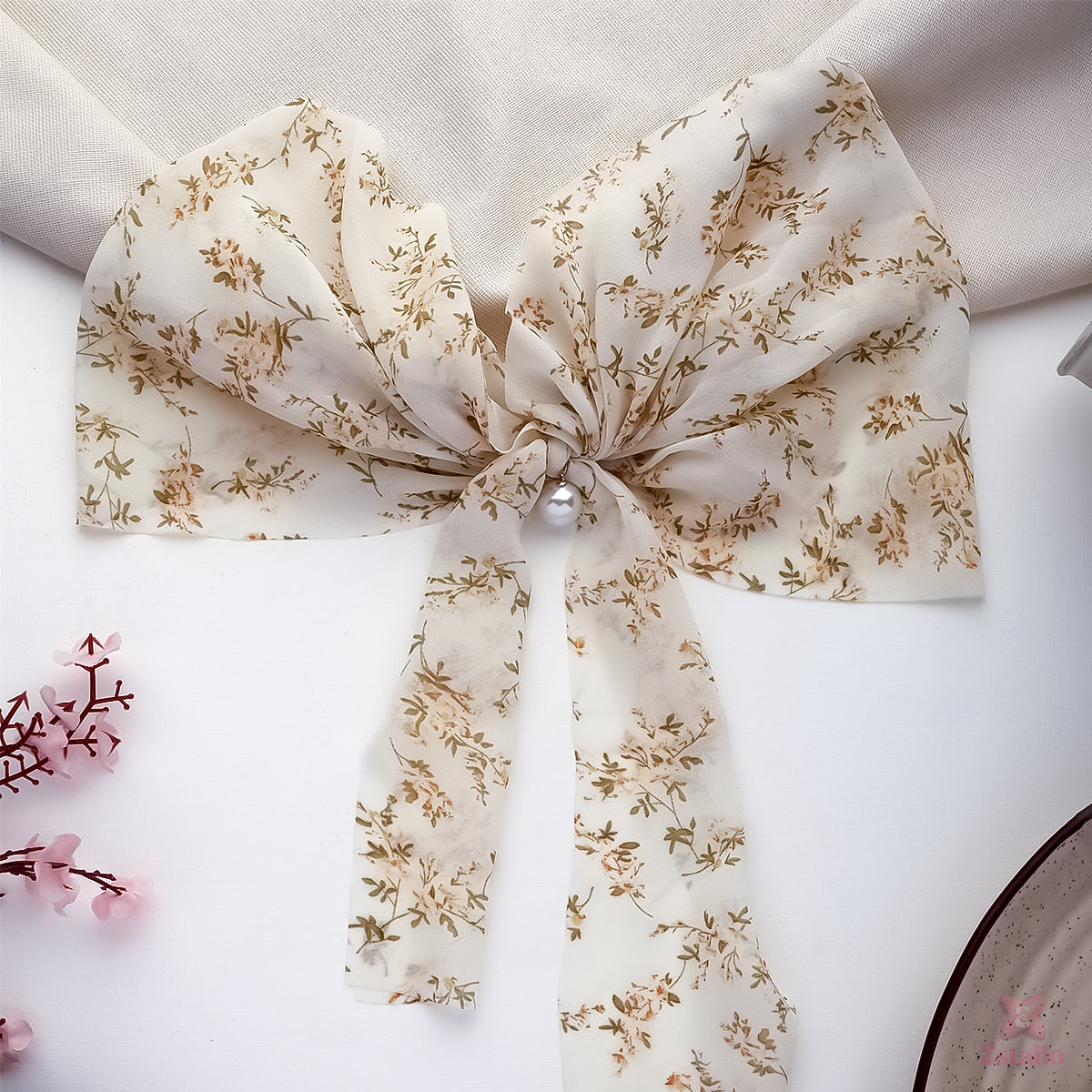 Dreamy Floral Scrunchie Hair Clip