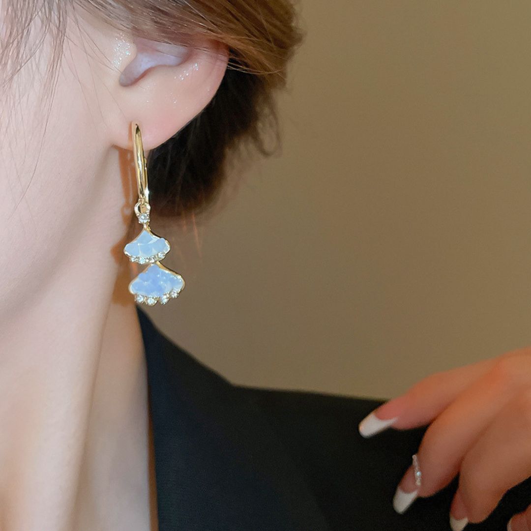 Frosted Petal Dangles Earrings