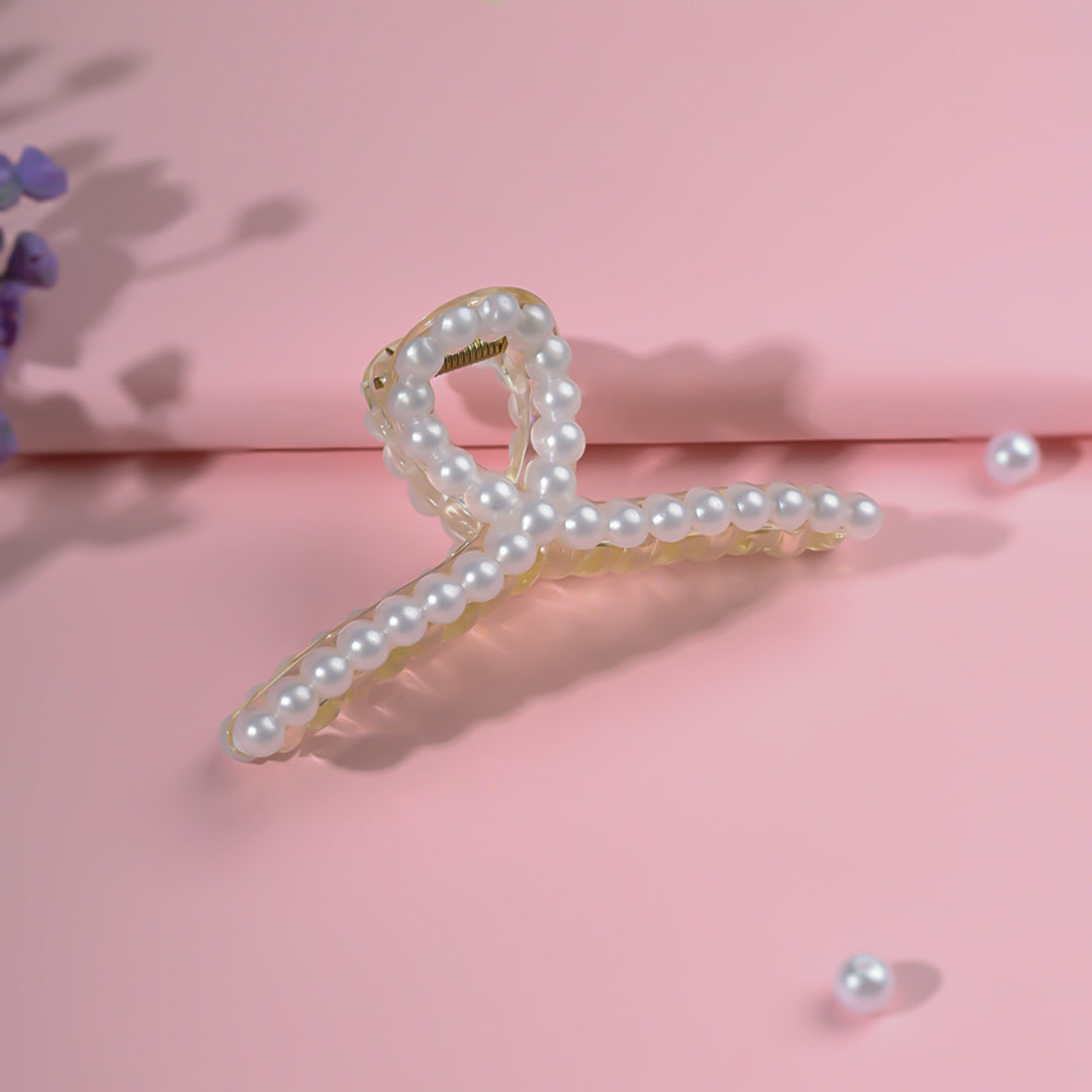 Rhinestone Pearl Hair Claw