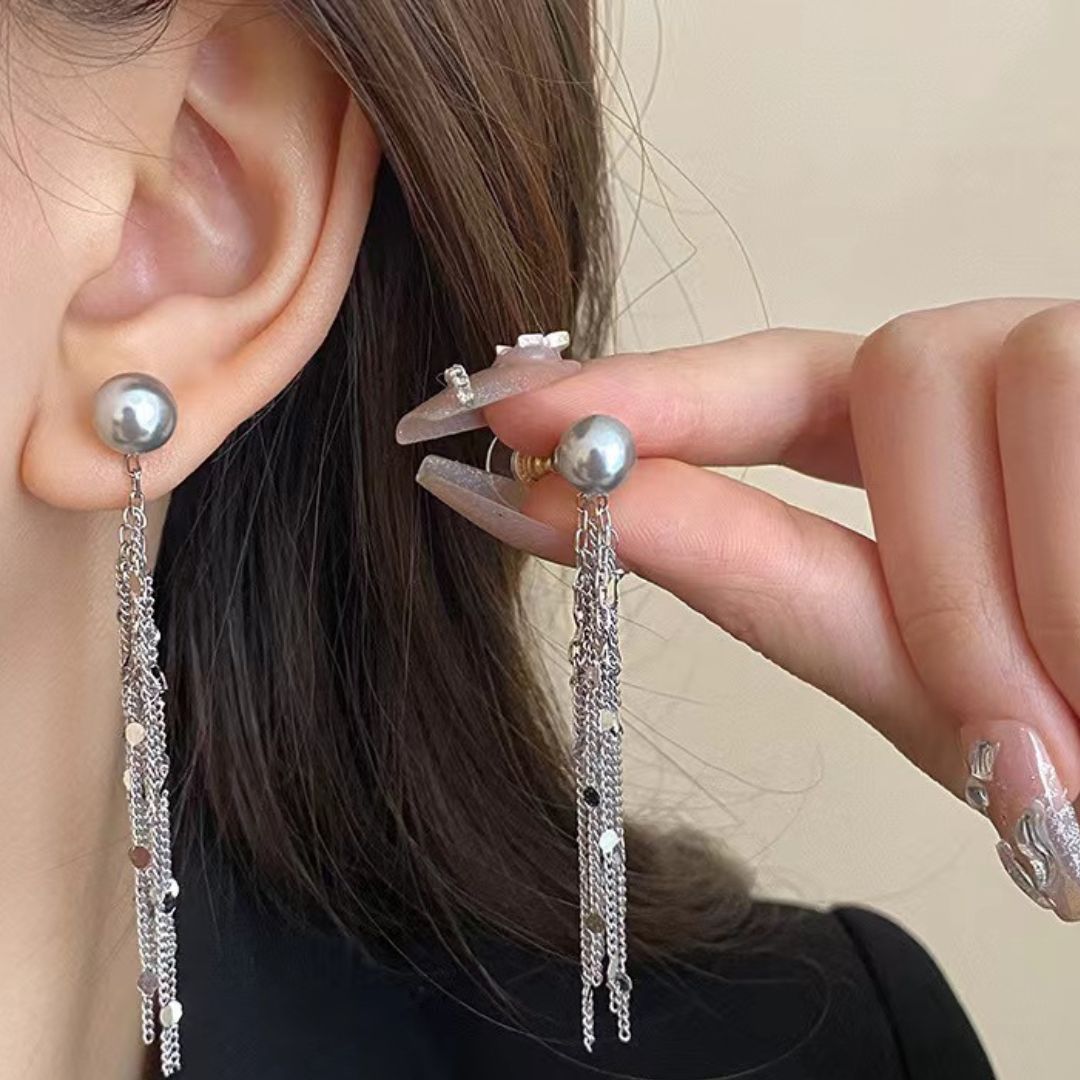 Baroque Pearl Tassels Earrings