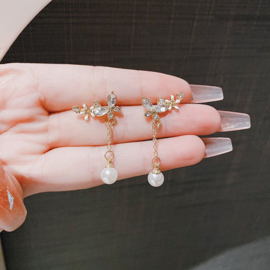 Dewdrop Blossom Dangles Earrings