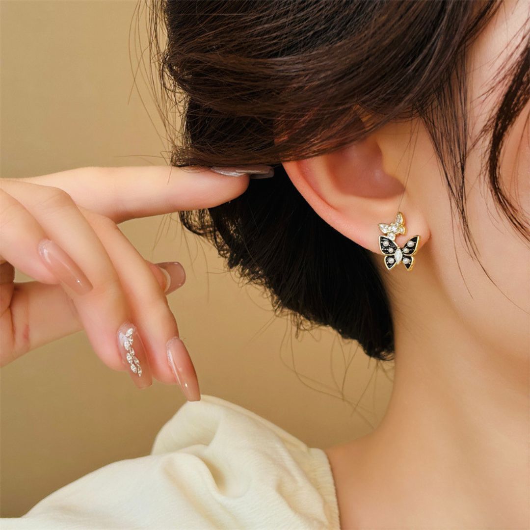 Midnight Monarch Studs Earrings