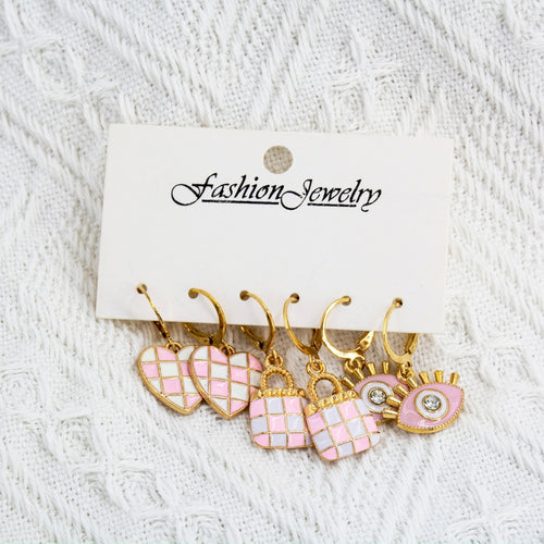 Precious Pink Protectors Combo Earring
