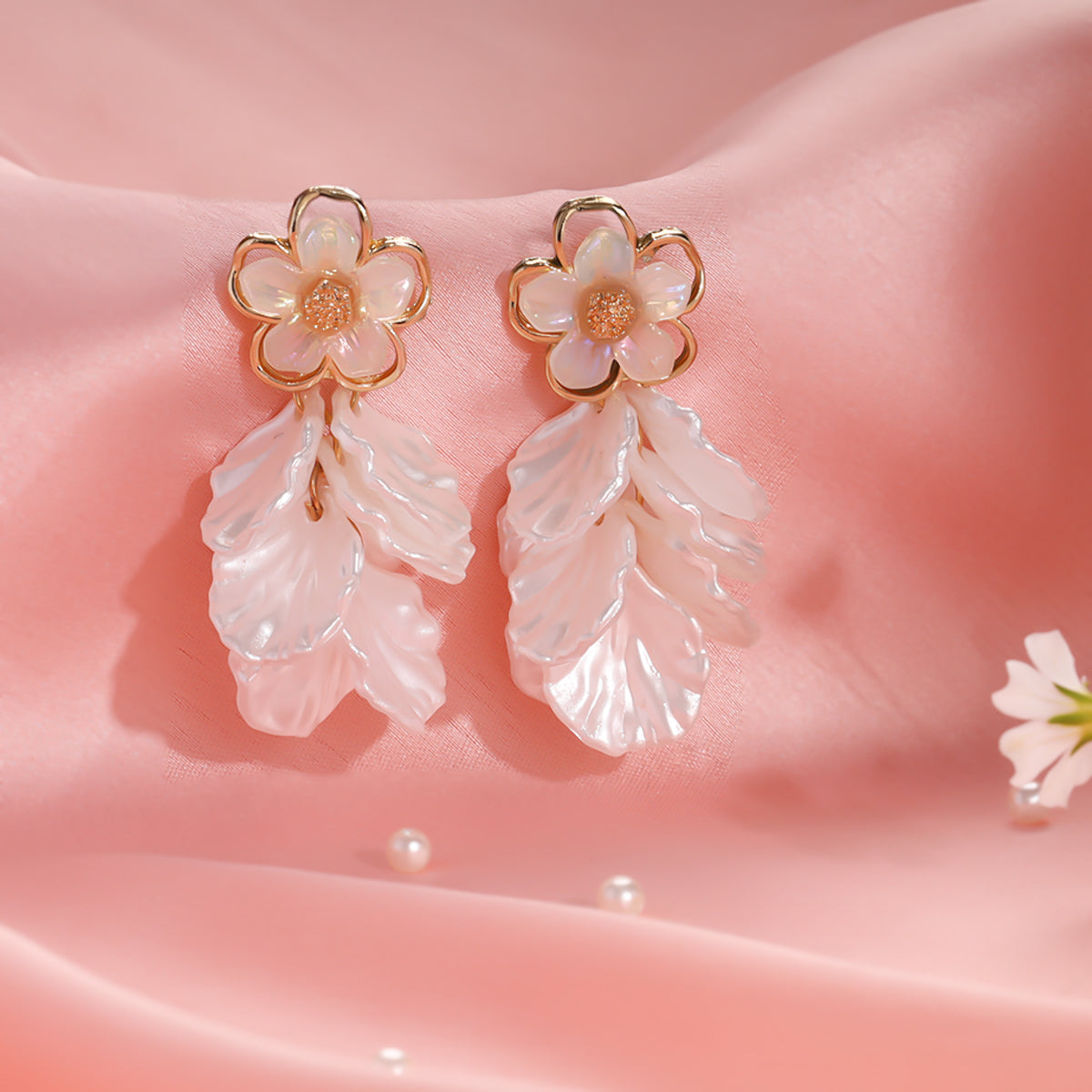 Leafy Bloom Statement Earrings