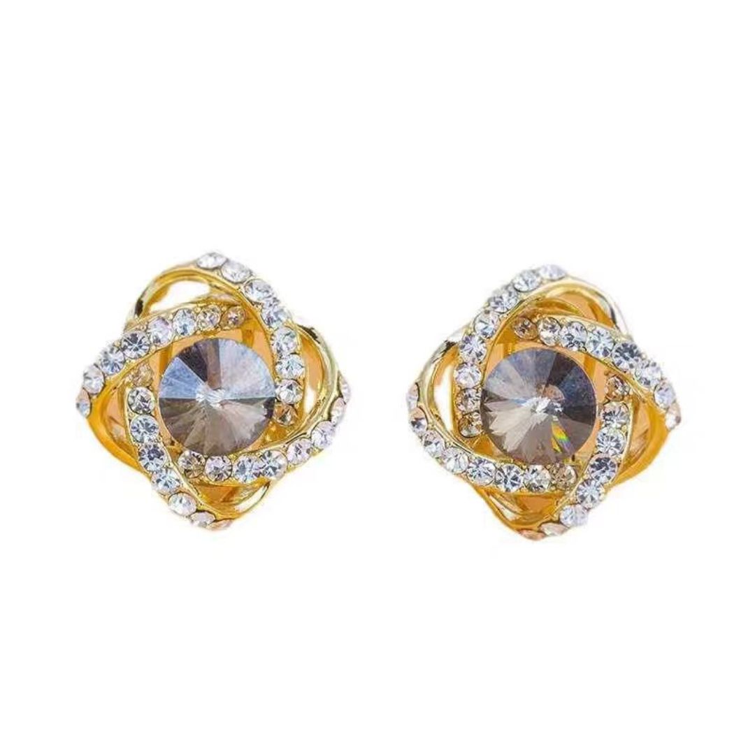 Glimmering Bloom Studs Earrings