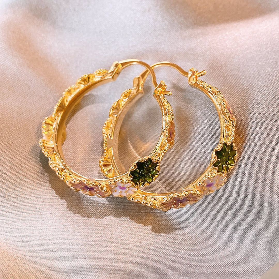 Summer Meadow Hoops Earrings