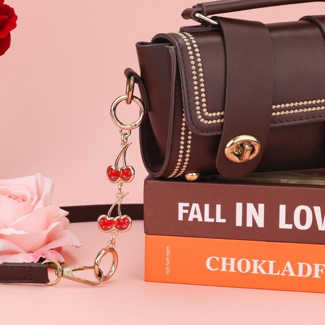 Gilded Cherry Bag Charm
