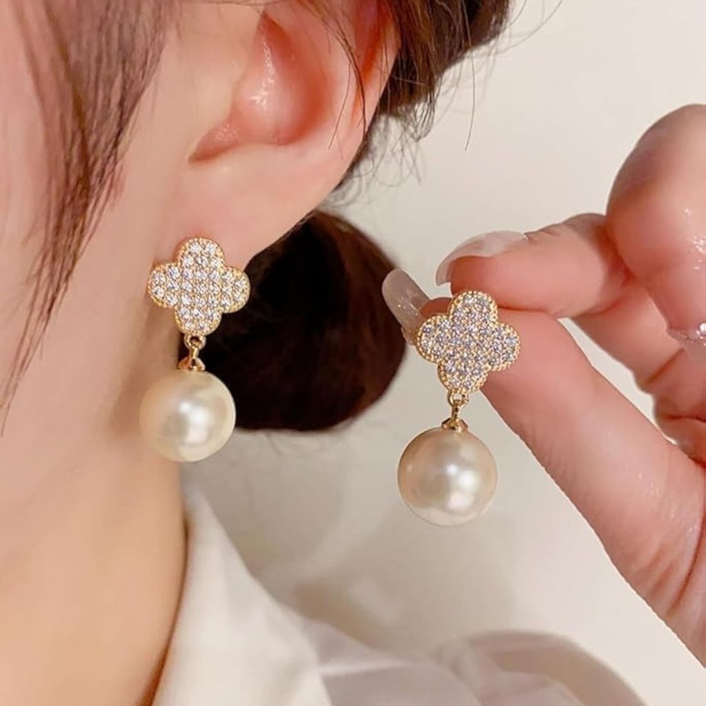 Elegant Pearl Drops Earrings