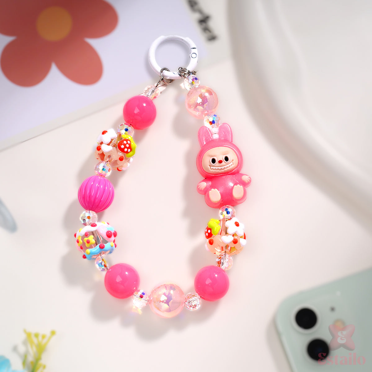Teddy Whirl Phone Charm