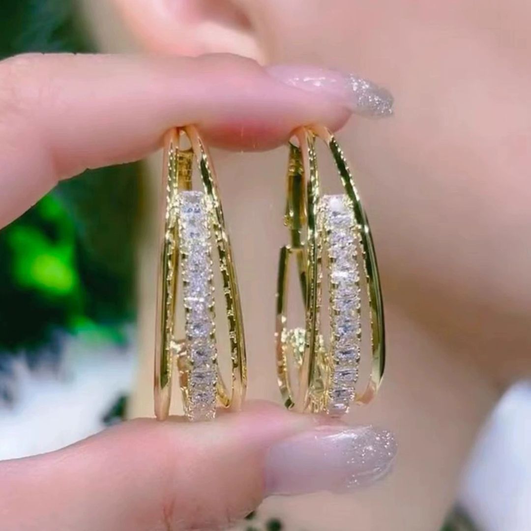 Dazzling Diamond Hooplets Earrings