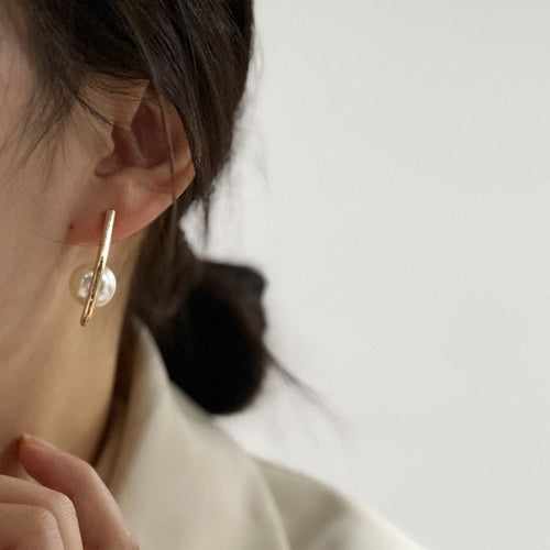 Orbital Gold Studs Drop Earrings