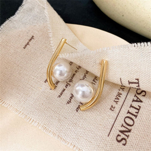 Orbital Gold Studs Drop Earrings