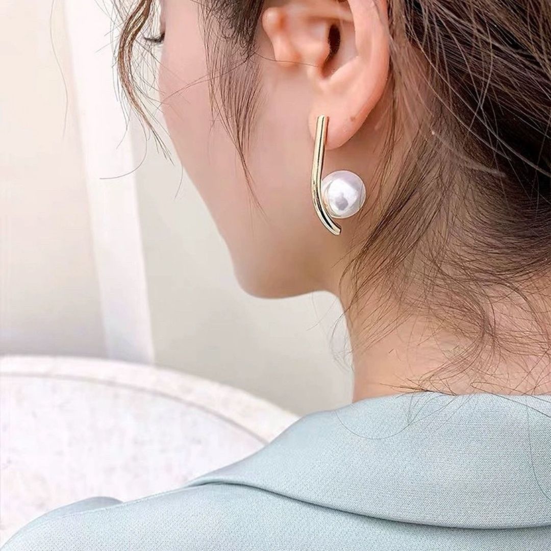 Orbital Gold Studs Drop Earrings