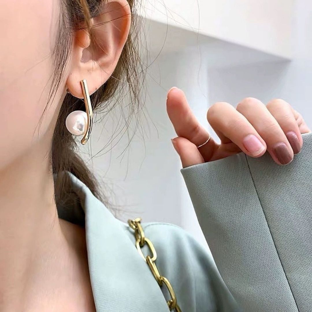 Orbital Gold Studs Drop Earrings
