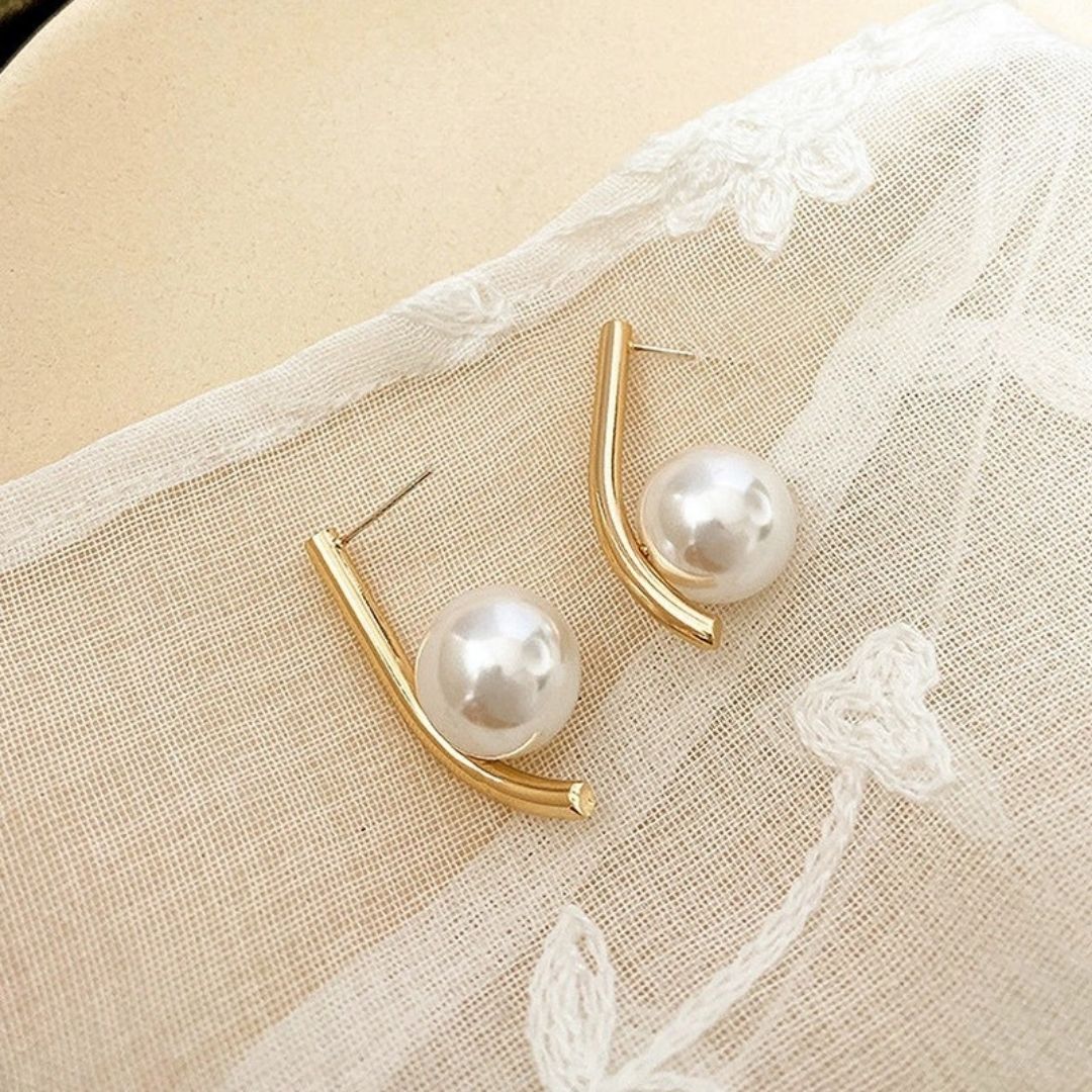 Orbital Gold Studs Drop Earrings