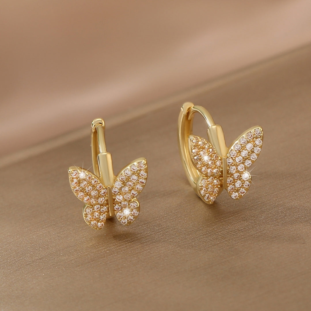 Golden Wing Huggies Earrings