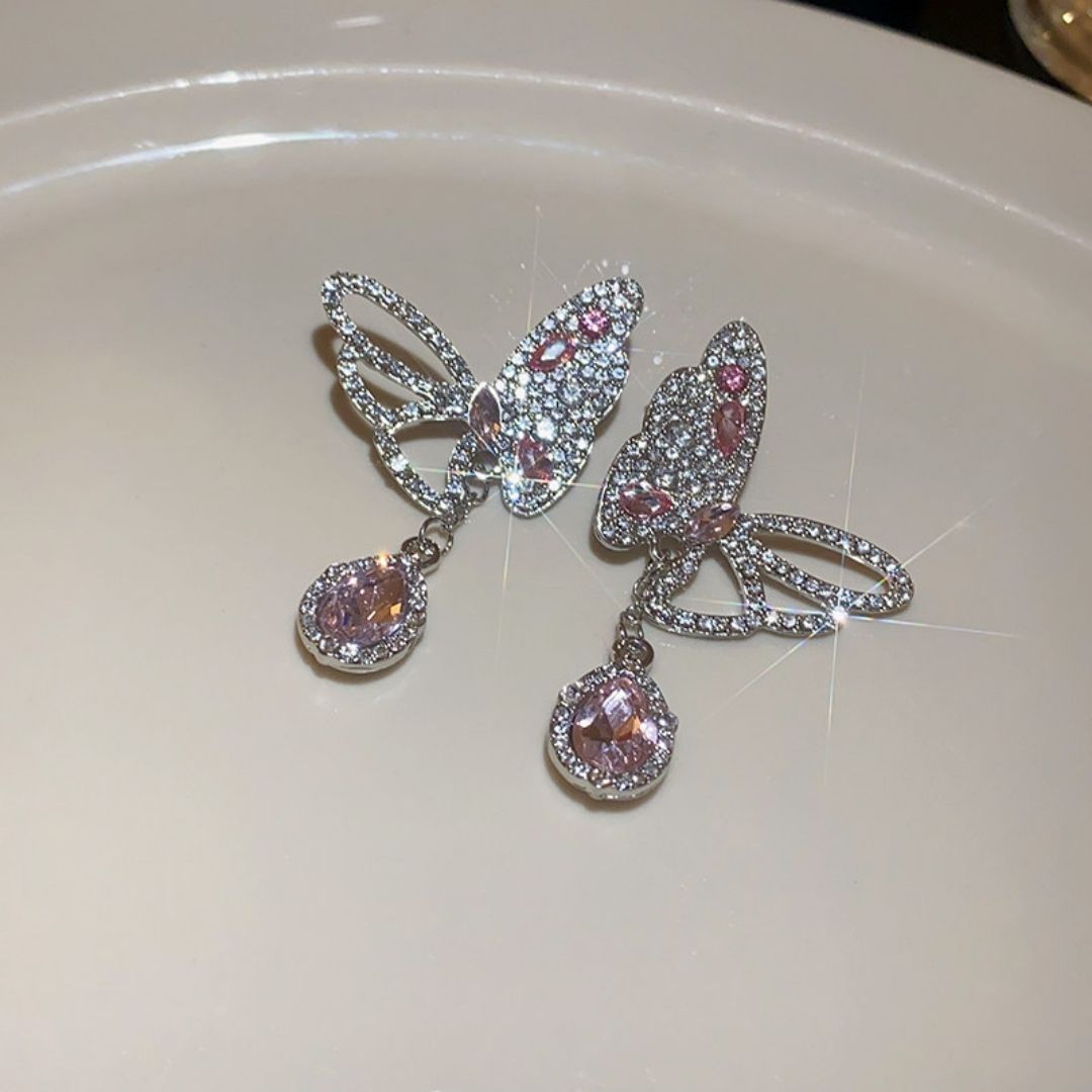 Rosé Wings of Desire Drop Earrings