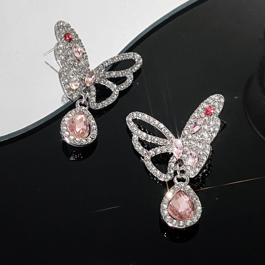 Rosé Wings of Desire Drop Earrings