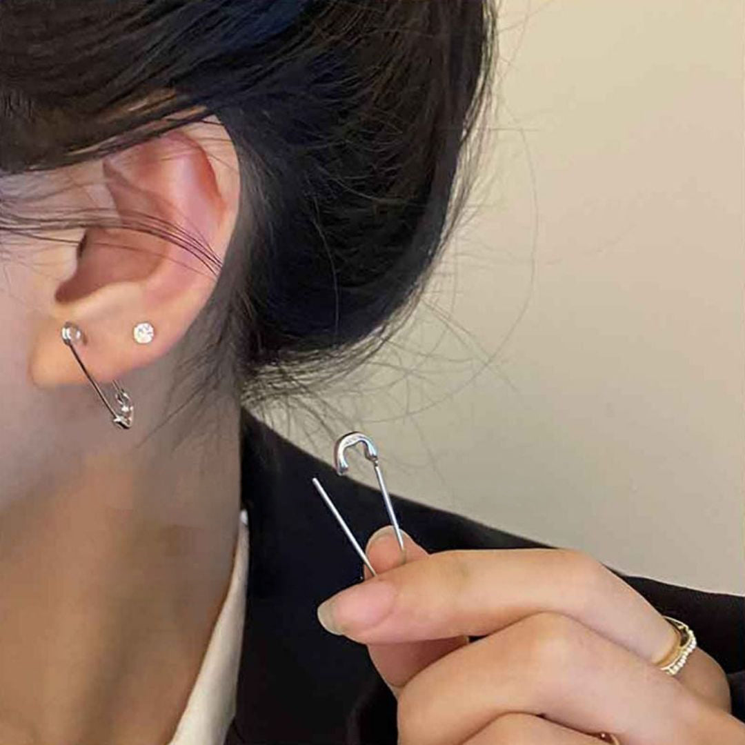 Sleek Rebel Iron Pins Earrings