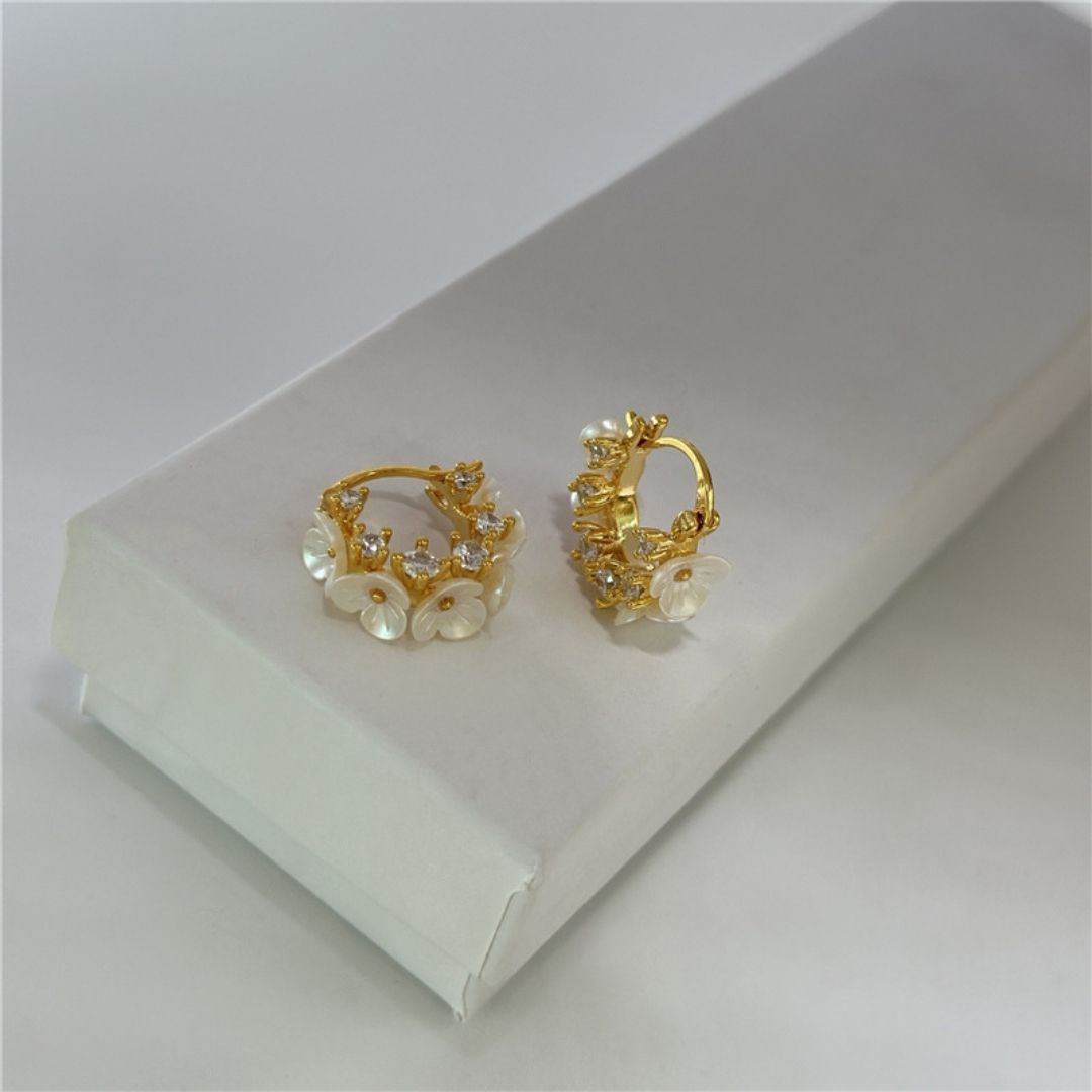 Stardust Flora Huggies Earrings