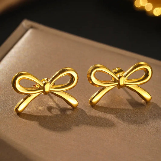 Golden Bow Earrings