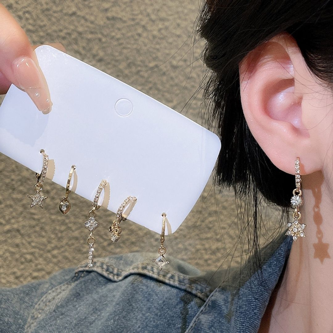 Galaxy Huggie Stack Earring