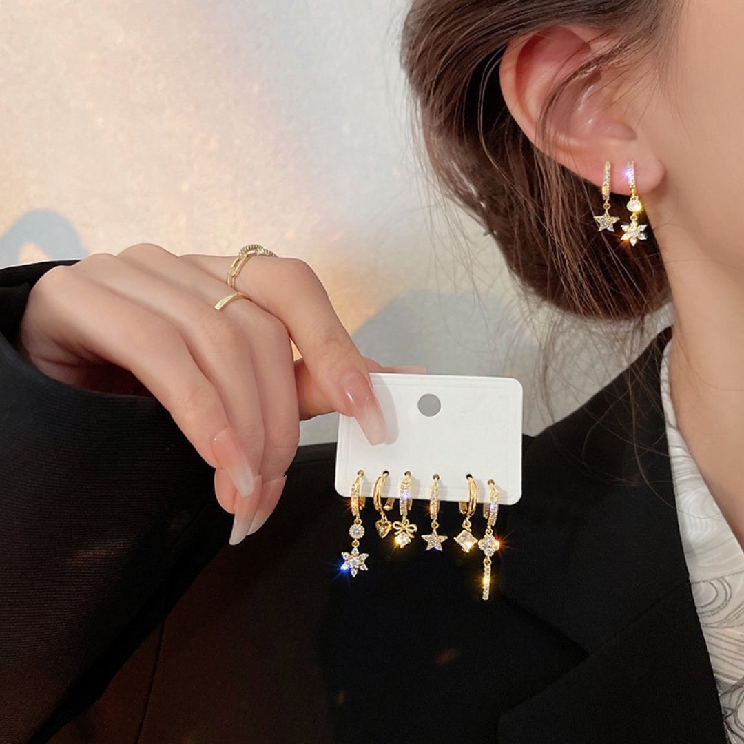 Galaxy Huggie Stack Earring
