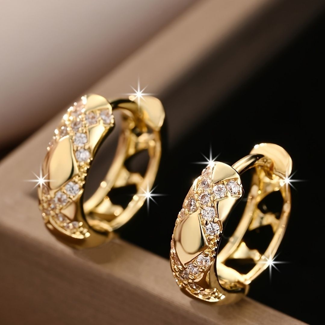 Intersect Gold Hoops Earrings