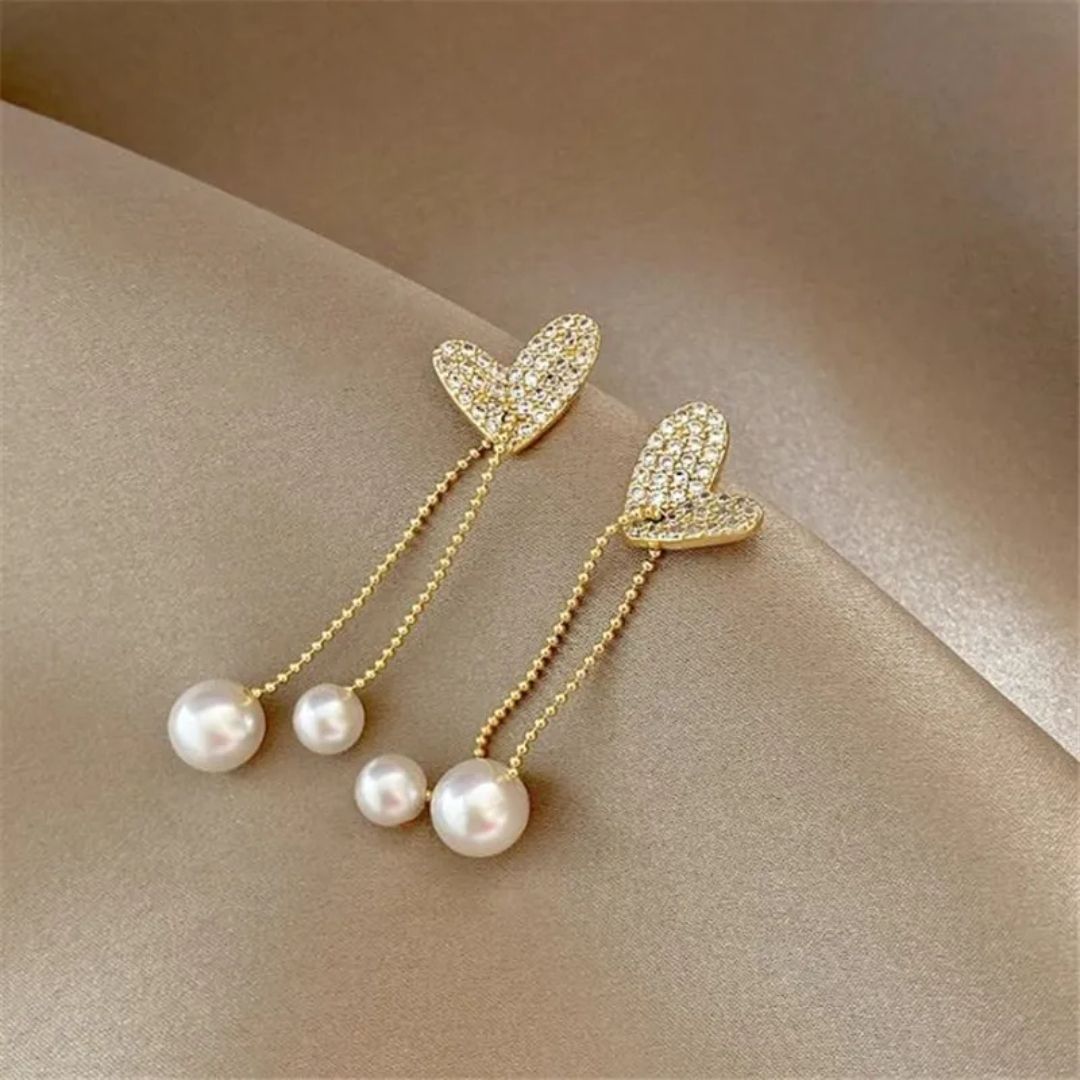 Bling Blogger Heart chain Earrings