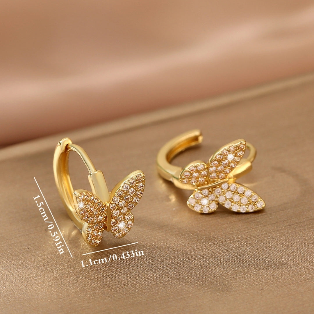 Golden Wing Huggies Earrings