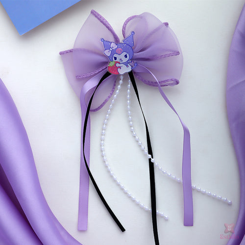 Kurumi Strawberry Bow Hair Clip