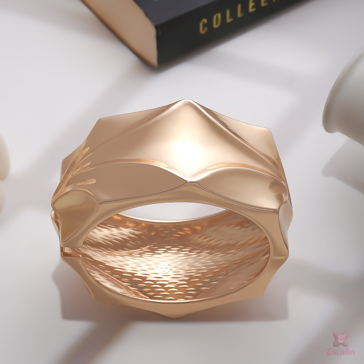 Gilded Embrace Cuff Bracelet