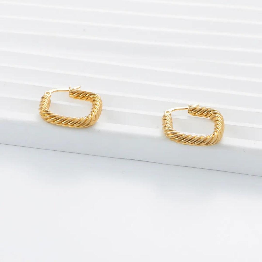 Dainty Golden Hoops Earrings