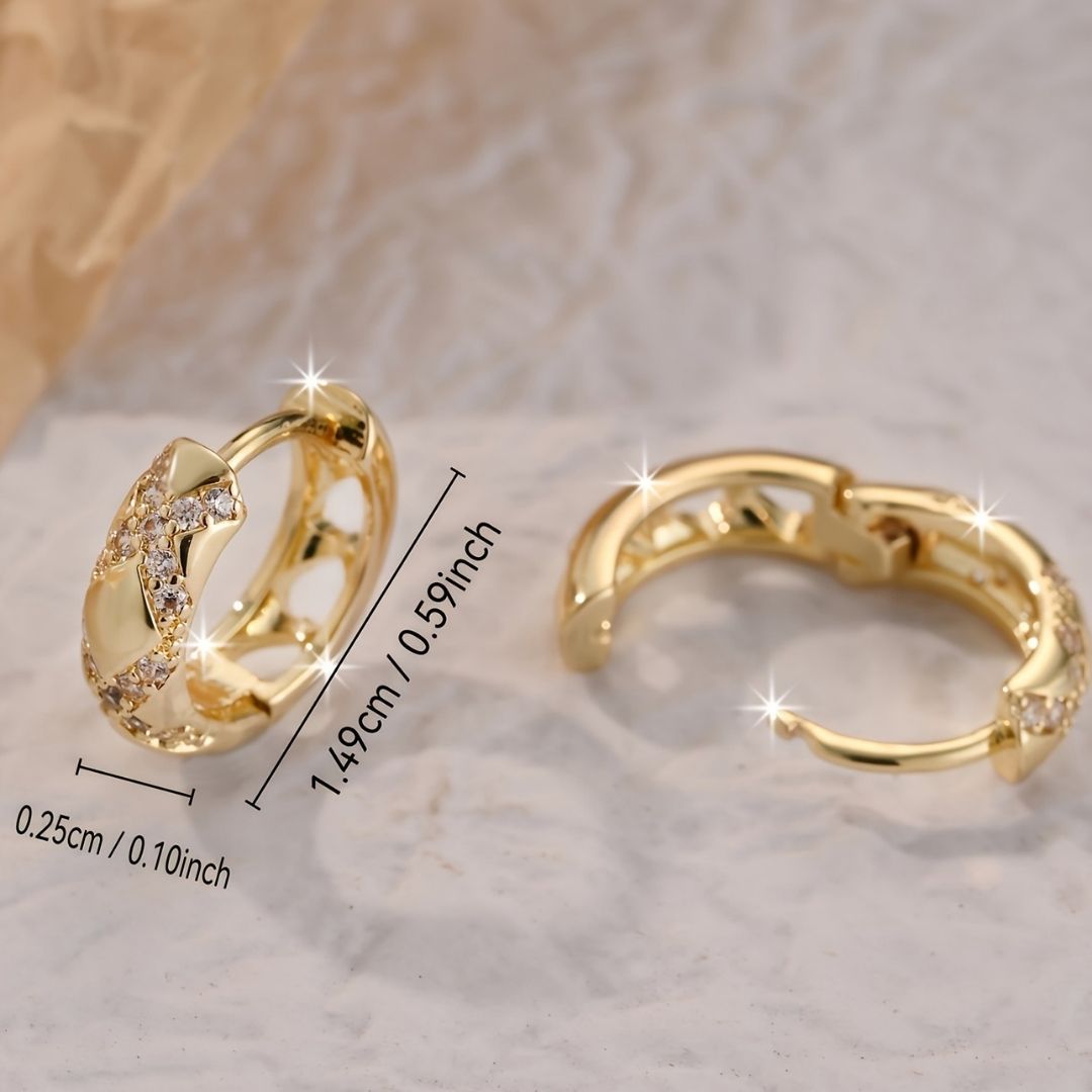 Intersect Gold Hoops Earrings