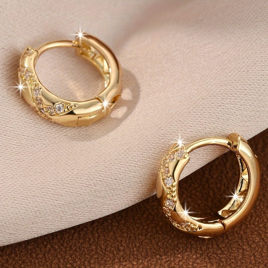 Intersect Gold Hoops Earrings